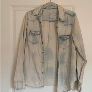 White washed denim shirt